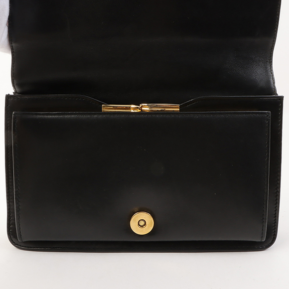 DIOR Logo Plate Metal Clasp Pocket Shoulder Bag Black - Picture 14 of 16